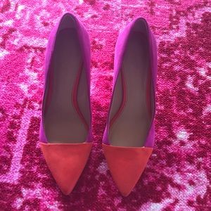 NEW! Audrey Brooke: Ann orange and pink heels